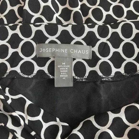Josephine Chaus Black and White Circle Pattern A-Line Skirt - Picture 2 of 3
